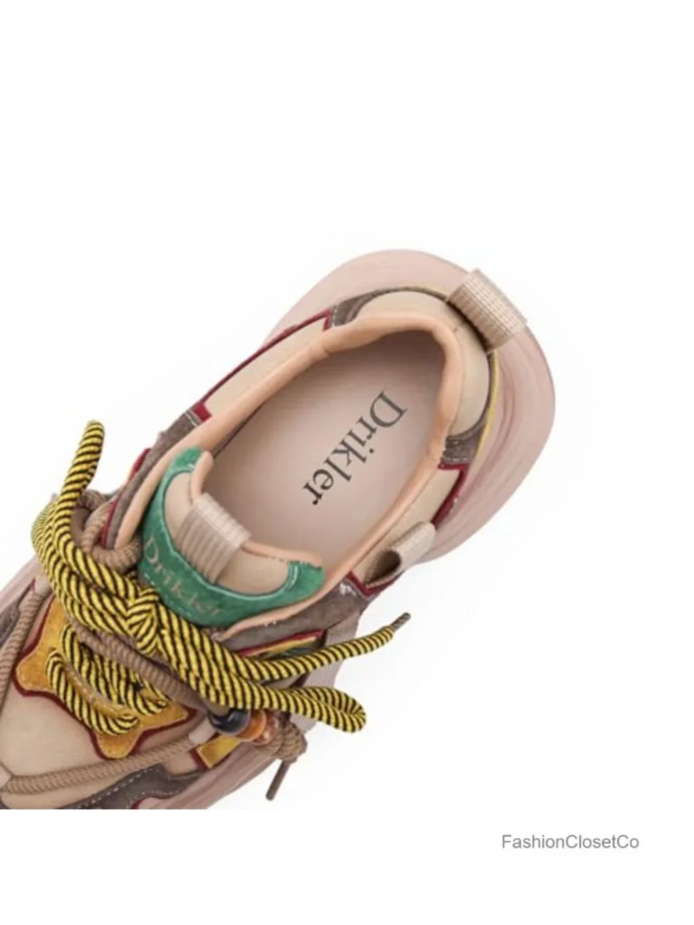 Chunky Platform Running Shoes Breathable Lightweight Walking Sneakers Lace-Up